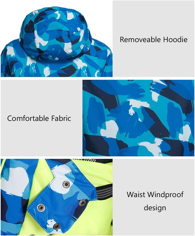 HOTIAN Boys 2 Piece Ski Jacket Snow Jacket Pants Suits Windproof Waterproof Winter Coats,Style 23,10 - Image 4